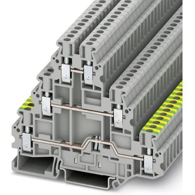 Phoenix Contact 3214301 Aardklem 3-etages 5.2 mm Schroeven Grijs 50 stuk(s)