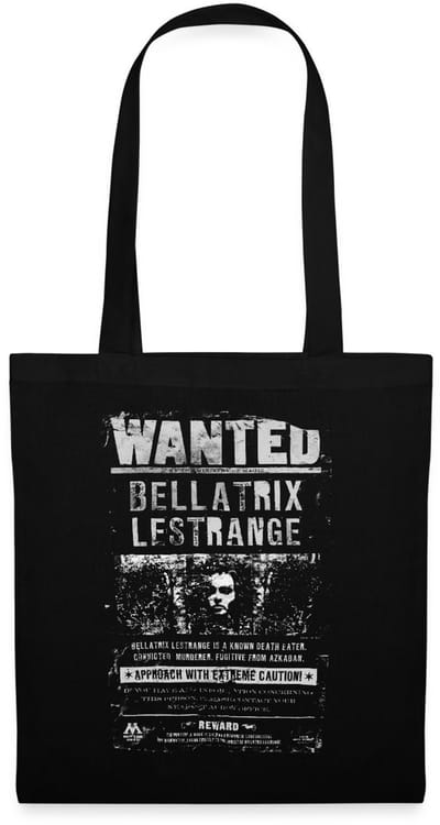 Harry Potter Bellatrix Lestrange Wanted Poster Tas Van Stof Schoudertas