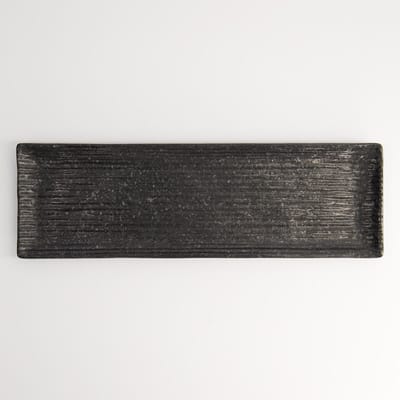 Tokyo Design Studio - Mino Craft Rechthoekig Bord - Zwart - 33,2 x 10,5 cm