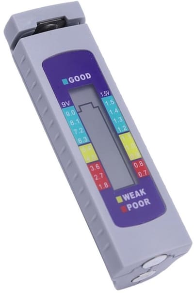 Allecto - Digitale Batterijtester - LCD-display voor 1,5V en 9V