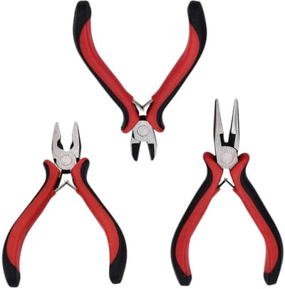 Fako Bijoux - Tangenset 3-Delig - DLX - Knip Platbektang - Kniptang - Combinatietang - Sieraden Maken - Sieraden Tang - 12.5cm - 3 Stuks