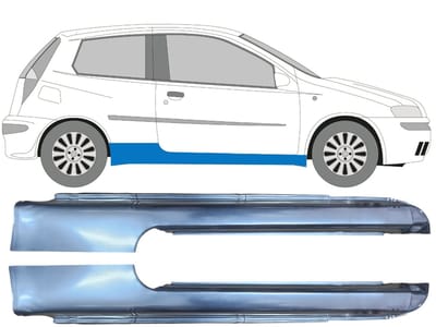 Volledige dorpel voor Fiat Punto II 1999-2010 / Links + Rechts / Set