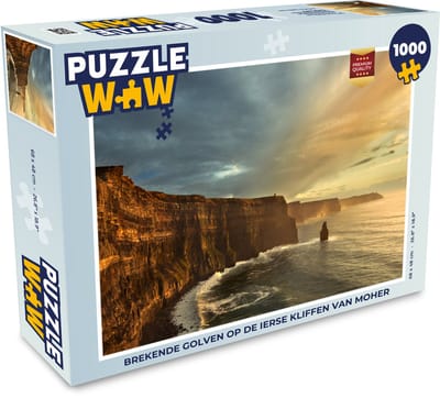 Puzzel Brekende golven op de Ierse Kliffen van Moher - Legpuzzel - Puzzel 1000 stukjes volwassenen