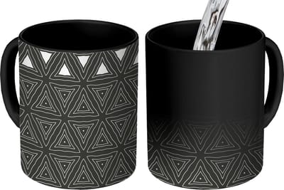Magische Mok - Foto op Warmte Mokken - Koffiemok - Geometrie - Design - Mozaïek - Magic Mok - Beker - 350 ML - Theemok