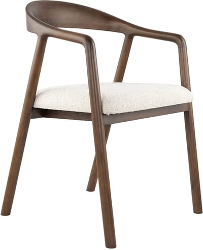 LABEL51 Lone Eetkamerstoel - Naturel - Superb - Walnoot Hout - Stoel - Normale eetkamerstoel