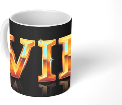 Mok - Koffiemok - VIP - Goud - Schittering - Mokken - 350 ML - Beker - Koffiemokken - Theemok
