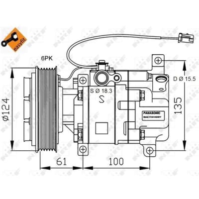 Compressor, airconditioning NRF 32820G