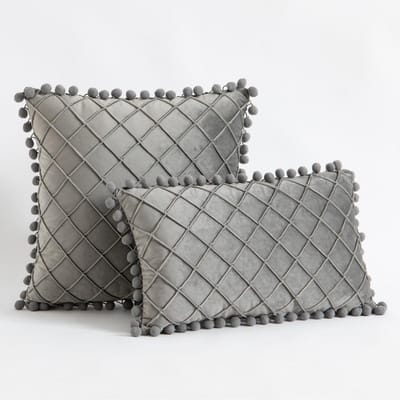 Schattige Pom-poms Kussenhoezen 30x50cm 45x45cm Luxe Gestructureerde Vierkante Kussenhoes voor Bank Slaapkamer Kussensloop Kerstcadeau 45x45cm 1pcs cover