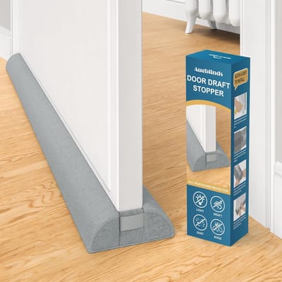 Deurtochtstopper - Tochtstrip onder deur - Tocht buiten houden - Verstelbare lengte - 71 cm - Grijs
