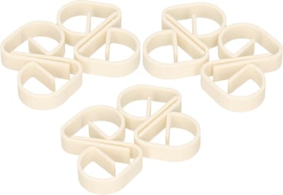 Set van 12x kunststof tafelkleed klemmen wit - 5 cm tafelzeil klemmen