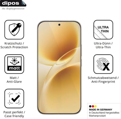 dipos – 4x Matte Beschermfolie geschikt voor Vivo V70 Elite | Krasbestendige & antireflecterende Screenprotector Ultra-Thin