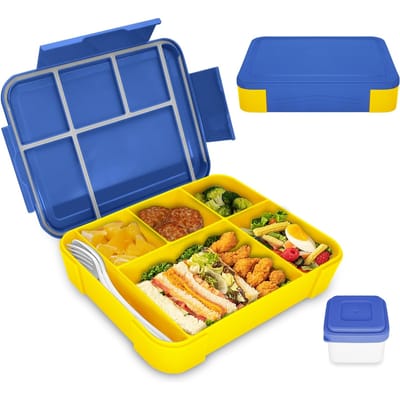 Lunchbox voor jonge studenten met 6 vakken 1330 ml Bento Box Lunchcontainers voor volwassenen Lunchbox voor jonge studenten voor volwassenen Jonge studenten Peuters 5&1330ml&1