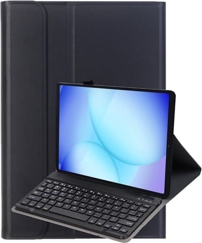 Hoes - Geschikt voor Samsung Galaxy Tab A9 - Toetsenbord Case - Keyboard Book Cover - Hoesje - Zwart
