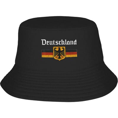 Duitsland Vlag van Duitse Bucket Hat Zomer Grappige Vissershoeden Voor Ademende Strand Reizen Petten Harajuku Grafische Zon Hoeden One Size gray