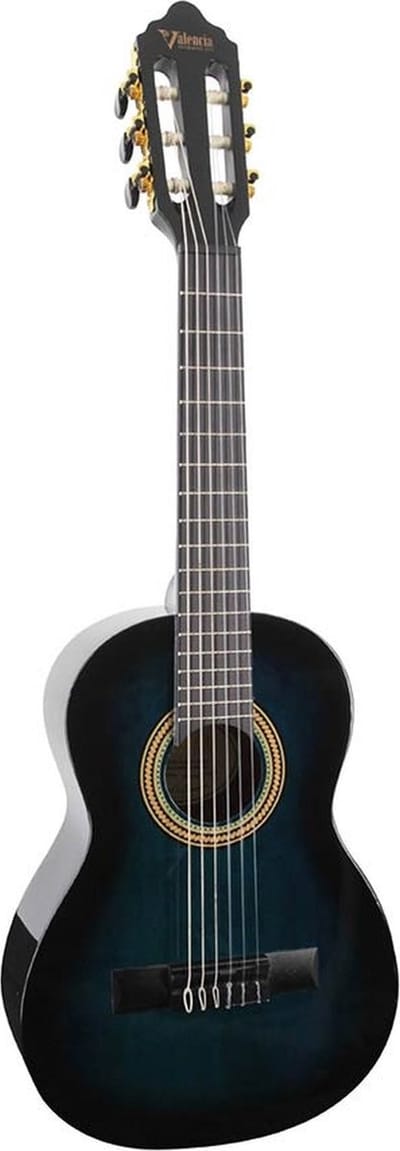 Valencia VC201TBU Klassieke Gitaar 1/4 Blue Satin