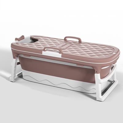 Simple Fix XL Opvouwbaar Bad 157 cm - Zitbad ook geschikt als IJsbad - Ligbad voor Volwassenen & Kinderen - Inklapbaar - Capaciteit 270 L - Extra lang - Roze