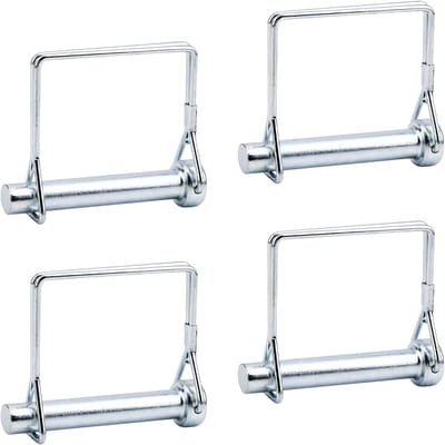 Draadborgpen, 4 stuks 10 mm koolstofstalen asborgpen met vierkante lus voor Track Farm gazon (10 × 60 mm)