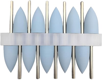 Polijstbits Set - Slijpkopjes Rubber - Roterend Slijpen - Fijn Korund Materiaal - 2.35mm Schacht - Blauw