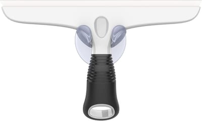 Famanu - Multifunctionele siliconen raamtrekker 25 cm met zuighaak, wit-zwart