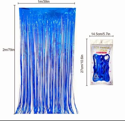 2 x Glittergordijn Blauw (100x200cm x stuk)| Feestje Muur Gordijnen /Foil Fringe curtain/Foto Zone/ Feestversiering/ Deurgordijn/ Party Decoratie / Feestartikele / Verjaardag/ Kerst/ Moederdag/ Nieuwe Jaar/ Baby Shower/ Diwali... 2 Stuks