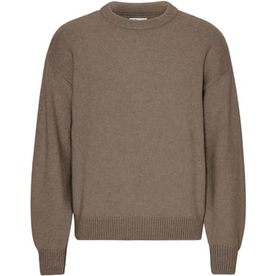 Trui met oversized ronde hals Colorful Standard Warm Taupe