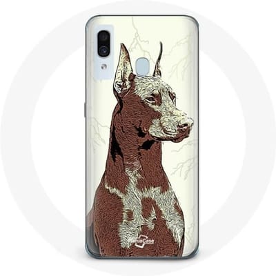 Coque pour Samsung Galaxy A30 Doberman Race de chiens