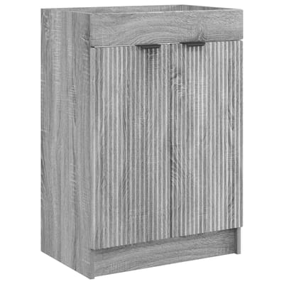 vidaXL - Badkamer - onder - Wastafel - Kast - Grijs - Sonoma - 56 - x - 37,5 - x - 81 - cm