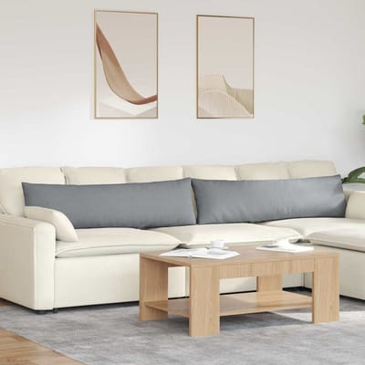 vidaXL - Zitkussens - 2 - st - Stof - Lichtgrijs - 145 - x - 40 - cm