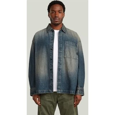 Spijkerjack G-Star Raw D23007-E358 BOXY FIT OVERSHIRT-H938 ANTIQUE FADED BLUESCHIST