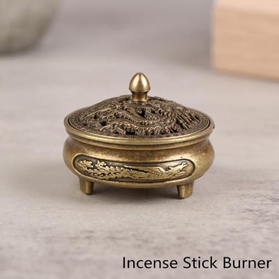 Ustensiles bouddhistes brûleur d'encens Lotus encensoir alliage bois de santal ameublement maison bureau décoration