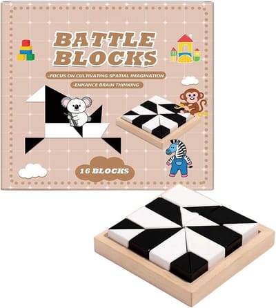 Blokpuzzels - Cognitieve spelletjes - Vroeg onderwijs - 3D vormensorteerder - 124 x 12 x 01 cm