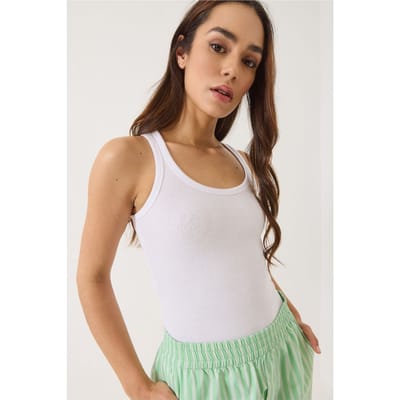 Geribbelde Tanktop