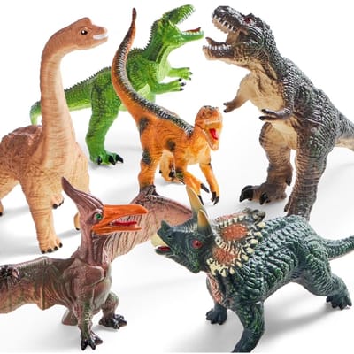 6 Stuks Jumbo Dinosaurus Speelgoed Grote Zachte Dinosaurus Figuren Realistische Jurassic World Speelgoed ontworpen voor Kinderen Speelgoed Geboortedatum beige