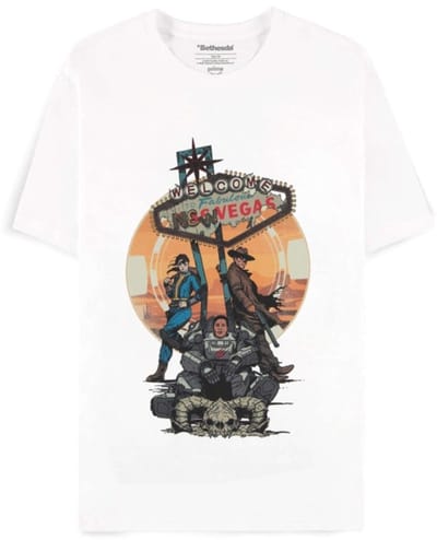Fallout TV Series - Short Sleeved Heren Tshirt - S - Wit