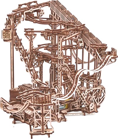 Wood Trick - Modelbouw 3D houten puzzel - Spiraal knikkerbaan - Spiral marble run (WDTK056) - 558 stuks - Geen lijm noch verf nodig