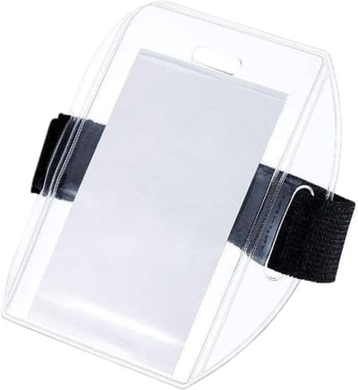 Armband Badgehouder - Verstelbare Kaarthouder - Buitenactiviteiten Ski - Waterdichte Bescherming - 10x6cm Kaartformaat - Transparant