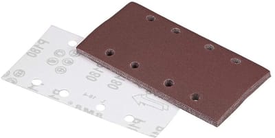180 Grit Schuurpapier met Haak en Lussysteem - 10 Stuks, 8 Gaten voor 1/3 Schuurmachine