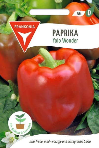 Paprika's, Yolo Wonder - groentezaden, paprikazaden, zaden
