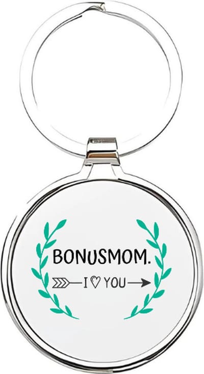 Akyol - bonusmoeder Sleutelhanger - Moeder - moeders - bonusmoeder sleutelhanger - mama sleutelhanger - sleutelhanger mam - familie sleutelhanger - moederdag cadeautje - mama cadeau - mom - stiefmoeder - bonusmoeder - mothersday - 4 x 7,5 CM