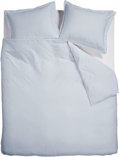 Ambiante Satin Uni dekbedovertrek - Lits-Jumeaux XL - 260 x 200/220 cm - Licht blauw