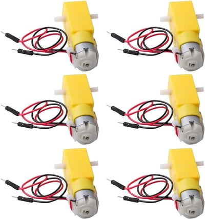 6 Stuks DC Gearbox Motor met Dubbele As 3-6V voor Arduino, Slimme Auto en Robotprojecten