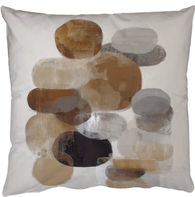 Sierkussens - Kussentjes Woonkamer - 50x50 cm - Ovaal - Kleurvlakken - Penseelstreken
