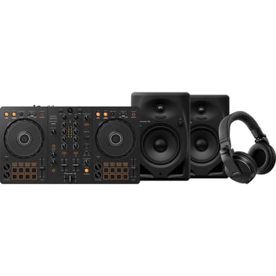 Pioneer DJ DDJ-FLX4 + Pioneer DJ HDJ-X5 Zwart + Pioneer DJ DM-50D-BT Zwart