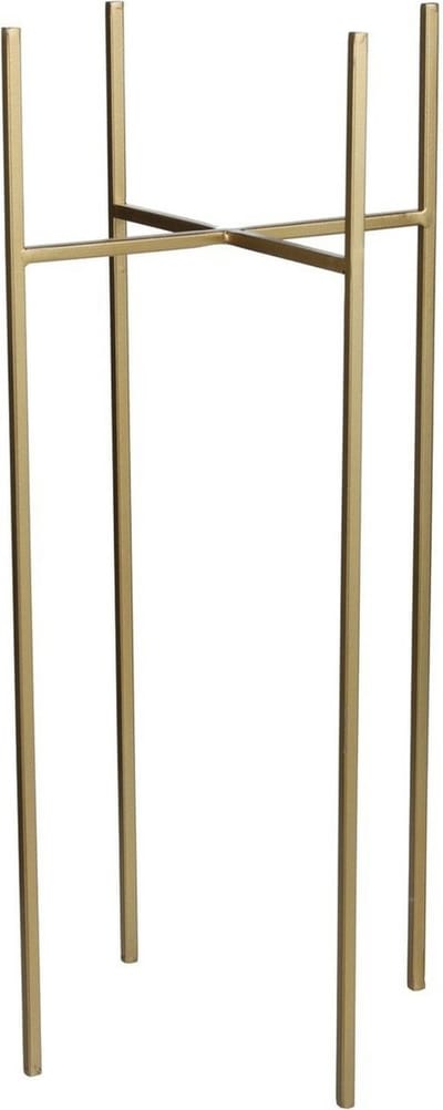 Mica Decorations - bloempot plantenpot standaard / verhoger - goud - B18.5 x H55 cm - metaal