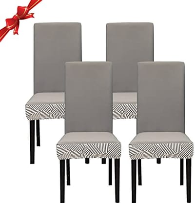 Rekbare Stoelhoezen voor Eetkamer - Set van 4, Wasbaar en Universeel, Bescherming en Decoratie voor Meubilair