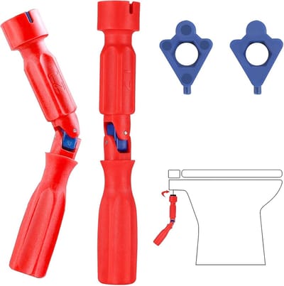 Toiletzitting Gereedschap - Montage Sleutel - Badkamer Reparatie - Verstelbare Maten - 3 Maten - Rood
