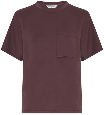 MSCH Copenhagen Mschharissa Ima Q Ss Sweatshirt Tops & T-shirts Dames - Shirt - Bordeaux - Maat XS/S