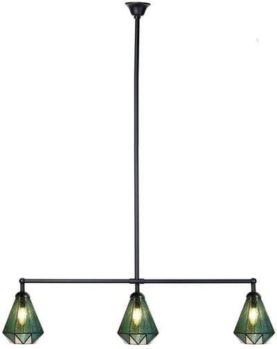 Tiffany T-lamp 3 lichts Arata Green - Art Deco Trade
