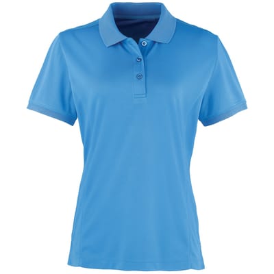 Premier Dames/dames Coolchecker korte mouw Pique Polo T-Shirt (Saffier)