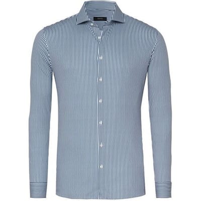 Desoto Luxury Overhemd Fine Vertical Stripes Donker Blauw / male